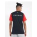 Nike nike men's sportswear swoosh t-shirt  colour: black (black/university red/white)