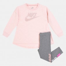 Nike kids' just do it multi shine leggings set (younger kids) 