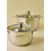 Noon east high quality stainless steel cookware set silver 18-piece