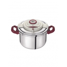 Tefal clipso precision 10 litre pressure cooker, stainless steel induction - p4411562 silver 10l