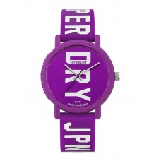 Superdry campus block rubber watch for women, water resistant, purple, t sdwsyl196vw