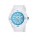 Casio analog watch for women with resin band, water resistant, lrw-200h-2c, white-blue