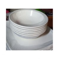 12 pieces unbreakable ceramic curved and flat plates