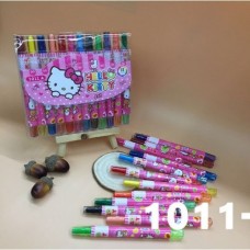 12 colors children rotating crayons
