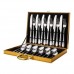 Set of 24pcs silver cutlery spoon fork and knife