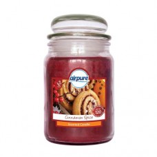 Airpure 18oz scented jar candles – cinnamon spice, 510g x 4