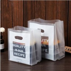 50pcs transparent plastic bag with handle food packaging bag party favor baking take away