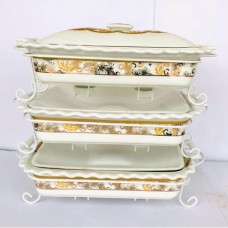3 sets food display insulated plate