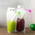 50pcs portable juice bags plastic drink pouches zip cup