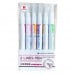 Outline pen glitter two-line pens in 6 colors greeting card