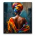 3pcs stickable wall frame art decor_african woman