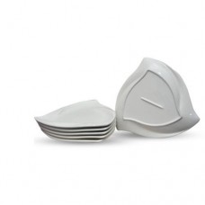 6 pcs stylish white flat dinnerware (porcelain)