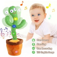 Talking and dancing cactus baby toys for kids - green