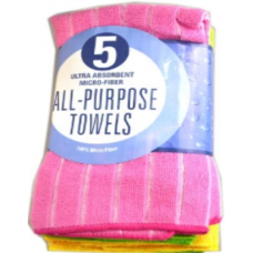Mircofibre all purpose towels x5