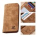 Uj vintage long soft pu leather wallet male purse large capacity card holders-coffee