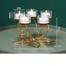 Candlestick romantic candlelight dinner-5 heads no glass cup