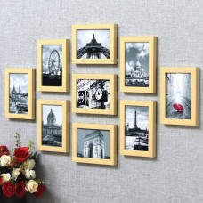 9pcs ( 7'' ) wall hanging photo frame set - h