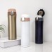 Thermo insulated stainless steel travel bottle water cup vacuum cup school home tea coffee drink bottle cup for office gold 500m