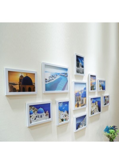 11pcs (8pcs 5'' + 3pcs 7'') wall hanging photo frame set - a