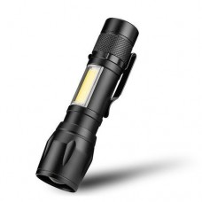 Usb rechargeable portable led flashlight outdoor torch