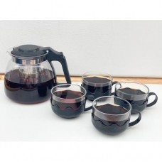 Tea pot set with 4 cups infusion