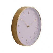 Premier wall clock dia elko gold/pink 25 cm