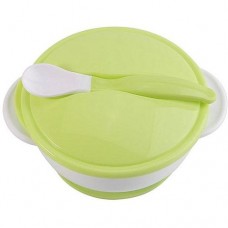 2 in 1 baby plastic plates & spoon