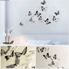 18pcs 3d butterfly (wall sticker) for home decor butterflies