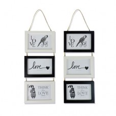 Set wooden triple po frames for wall hanging- collage for