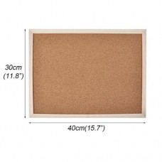 Corkboard pinboard notice large memo photos wooden frame wall 30x40cm