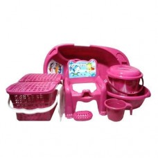 Cherish baby bath set - 7pcs -pink