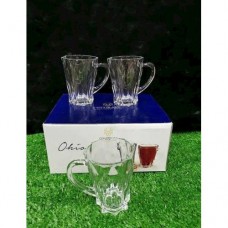Transparent glass small tea coffee cups set