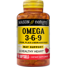Mason natural omega 3-6-9 1,200 mg fish, flax & borage oils