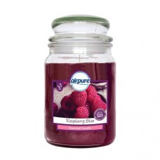 Airpure 18oz scented jar candles – raspberry bliss, 510g x 4
