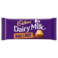 Cadbury dairy milk whole nut  chocolate - 120g