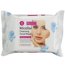Beauty formulas micellar cleansing facial wipes sensitive skin fragrance-free x25