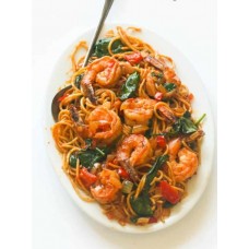 Spicy shrimps spagetti