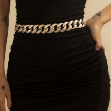 Mixed colored punk thick simple waist chain 