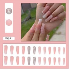 White tips press on nails