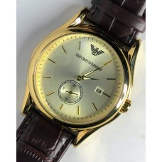 Emporio armani leather wristwatch