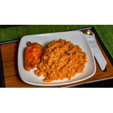 Jollof rice and turkey