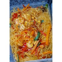 Shrimp stir fry singapore noodles 