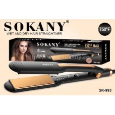 Sokany professional wet and dry hair straightener sk-993