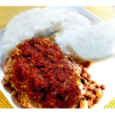 Haricot beans with yam