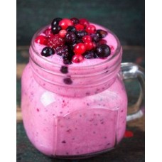 Strawberry and grape with yogurt smoothie 