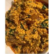 Egusi soup with stock fish 